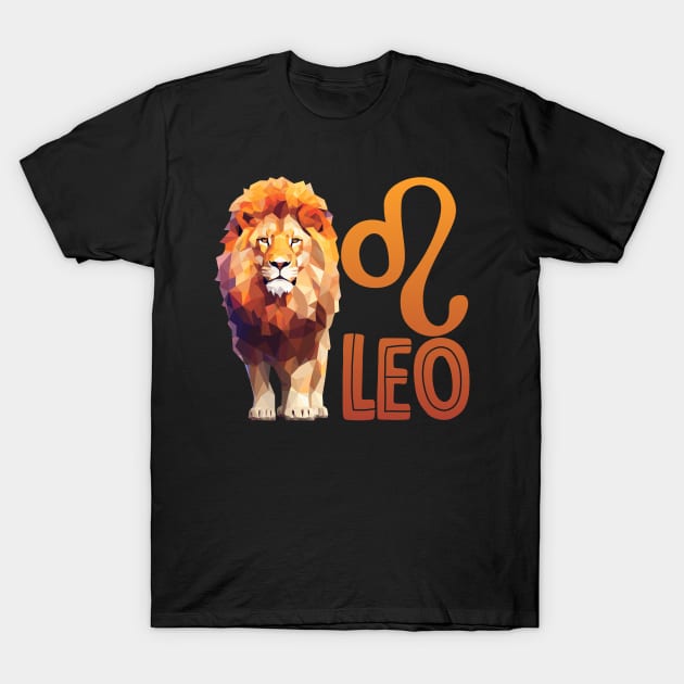 Leo the Lion Zodiac Sign T-Shirt by DanielLiamGill